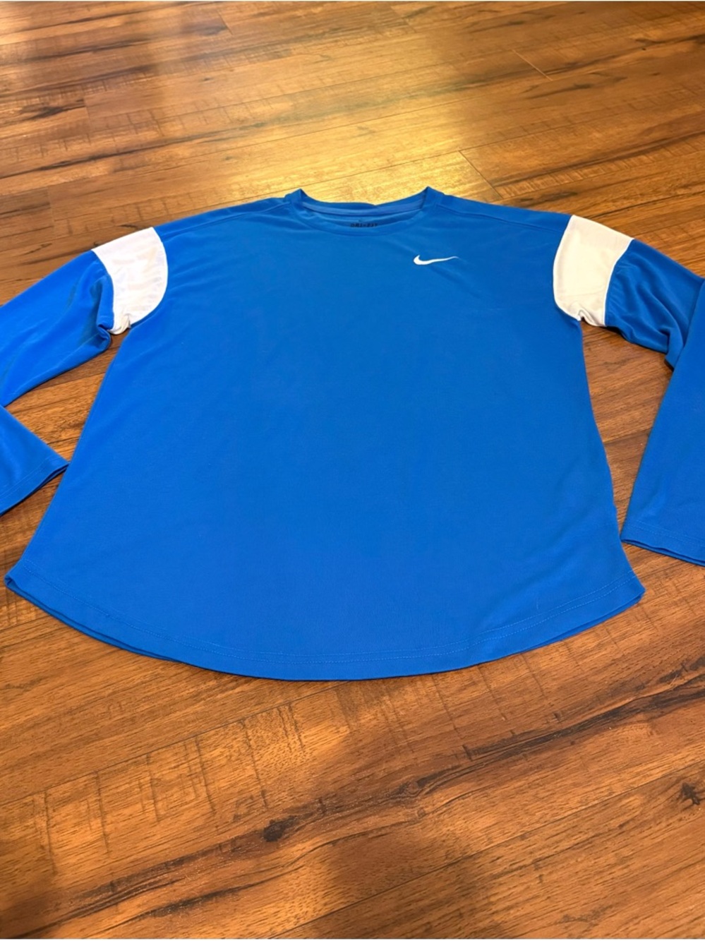 Nike Men’s Dri Fit Running T Shirt Long Sleeve Blue Size XS